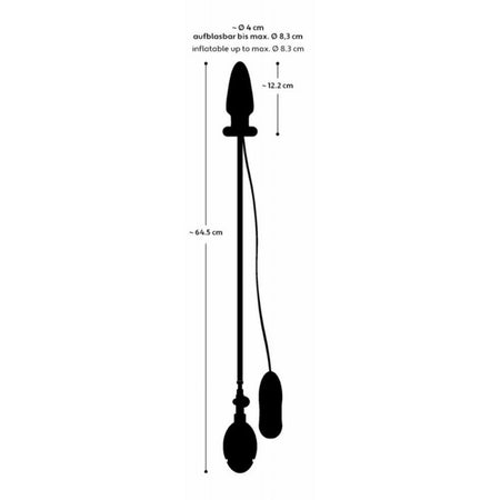 Plug Anale Gonfiabile e Vibrante Nero