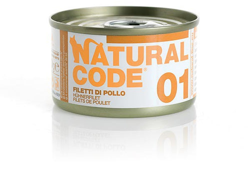 Natural Code Scatoletta 01 gusto Pollo per Gatti Adulti 85gr