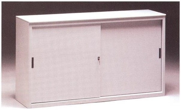 Sopralzo per armadio ad ante scorrevoli da ufficio di colore grigio cm. 180x45x85h