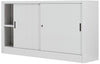 Sopralzo con ante scorrevoli in metallo verniciato in vari colori cm. 180x60x85h