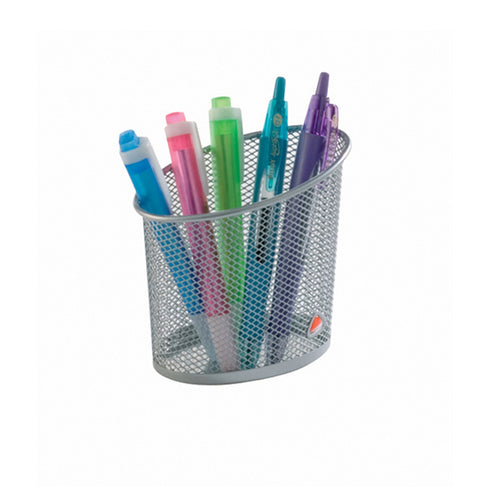 Portapenne Mesh In Rete Metallica Argento Alba