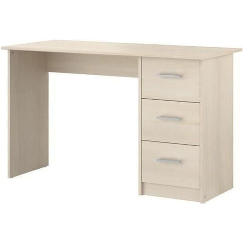 Scrivania ESSENTIELLE 3 cassetti - decoro acacia chiaro - L 121,2 x P 74,3 x H 55 cm
