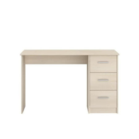 Scrivania ESSENTIELLE 3 cassetti - decoro acacia chiaro - L 121,2 x P 74,3 x H 55 cm