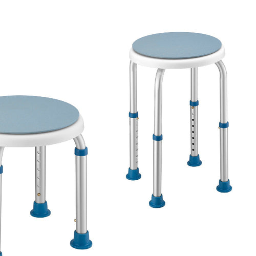Sgabello Doccia Anziani Bambini Seduta Girevole Altezza Regolabile Antiscivolo