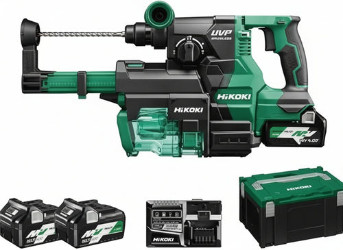 HIKOKI DH3628DAWEZ Cordless Drill and Chisel Hammer (36 V, (2.5 Ah), Full Load Impact Rate 0-4300 rpm, Impact Energy 3.2 J) (SDS-plus) Brushless, HSC III