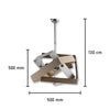 Lampadario Sospensione Metallo Verniciato Molly 3 Luci E27 Bianco/Tortora