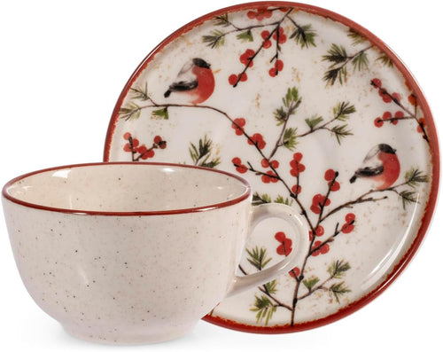 Confezione 2 tazze thè con piatto red delightH&H