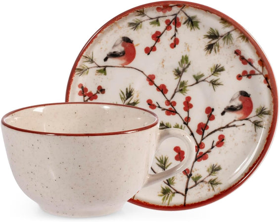Confezione 2 tazze thè con piatto red delightH&H