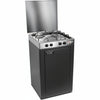 CFParker Fornello Cucina a Gas Gpl / Metano con Valvola di Sicurezza 4 Fuochi Acciaio Inox con Mobile Portabombola Grigio Grafite mod. 541ACCGPS