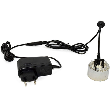 Pompa sommersa nebulizzatore ad acqua motorino per cascata e fontana effetto nebbia 12 led bianco freddo