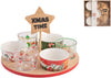 Confezione 8 pezzi natale con base in bambùH&H