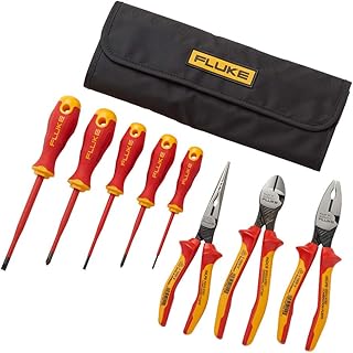 Fluke IKST7 Starter kit con utensili manuali isolati: 5 cacciaviti isolati e 3 pinze isolate, 1.000 V