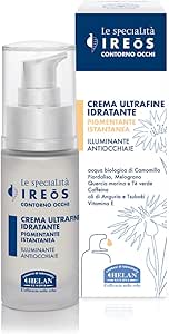 Helan, IREOS, Crema Contorno Occhi Illuminante e Idratante, Contorno Occhi Occhiaie Levigante con Caffeina e Vitamina E, Crema Idratante Siero Contorno Occhi per Skincare Effetto Fresco Antiage, 30 ml