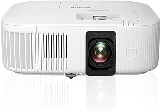 Epson EH-TW6250 Videoprojektor PRO-UHD 4K 16:9,Smart Android TV,2800 Lumen,3LCD Technologie,USB HDMI LAN,Kontrast 35000:1,Heimkino und Gaming-Streaming,Projektion bis zu 500 Zoll, Wei