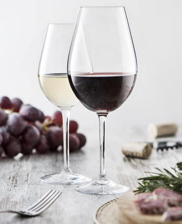 Calici decorativi in vetro trasparente per vino rosso 540 ml set da 4