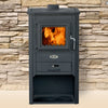 Stufa a legna Kursal 9 kW in acciaio verniciato caminetto h 93 cm