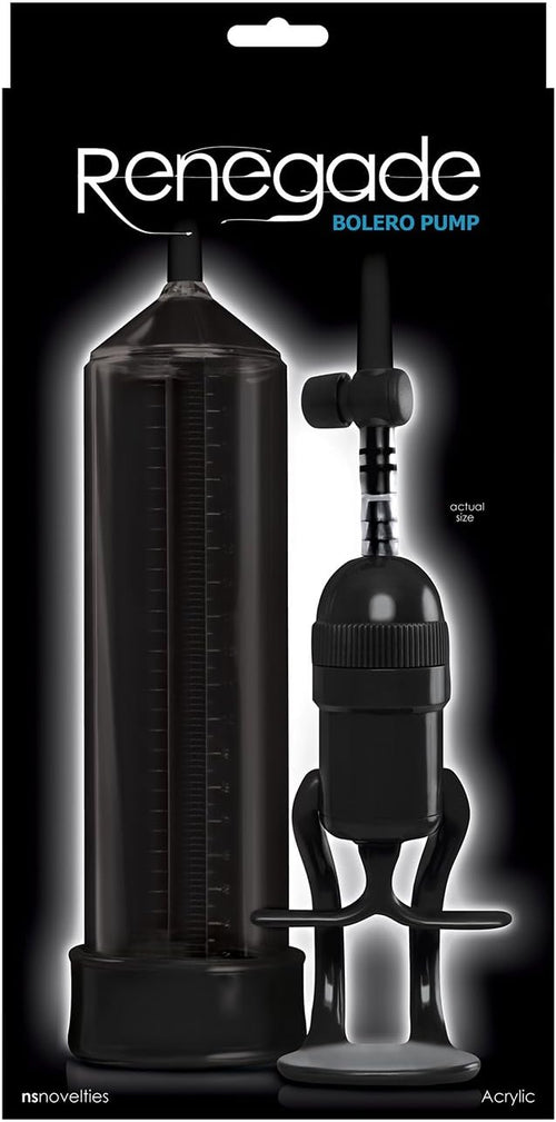 Pompa per pene Renegade Bolero nera potenziamento performances ingrandimento