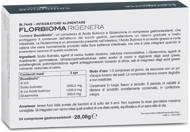 BIOS LINE Principium Florbioma Rigenera, Integratore Alimentare per il Benessere Intestinale, in Caso di Disordini Intestinali, 24 Compresse Gastroresistenti, Senza Glutine e Lattosio - Naturopatica shop & therapy