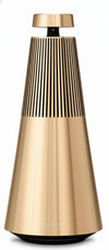 Bang & Olufsen Beosound 2 (3rd Gen) - Elegant and Powerful WiFi Home Speaker with 360 Degree Room-Filling Sound, Standing or Shelf Speaker Made of High-Quality Aluminium - Gold Tone