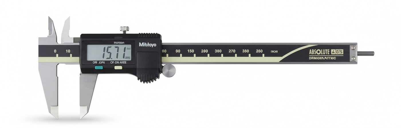 Mitutoyo calibro a corsoio digitale con uscita dati DIN 862, campo di misura 0200mm [confezione da 1101166051