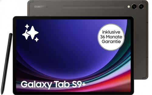 Samsung Galaxy Tab S9+ Android Tablet, 5G, 512 GB / 12 GB RAM, MicroSD Card Slot, incl. S Pen, Simlock-free without contract, graphite -