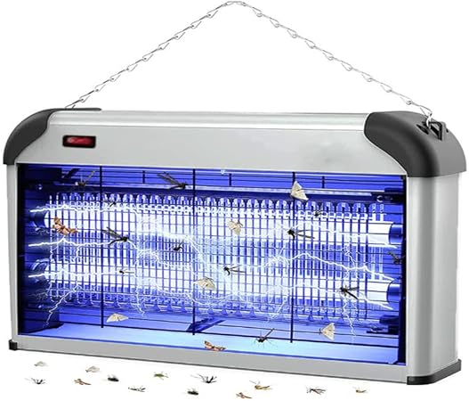 Antizanzare Elettrico 50mq 2 Lampade UV Silenzioso Cattura Zanzare Insetti