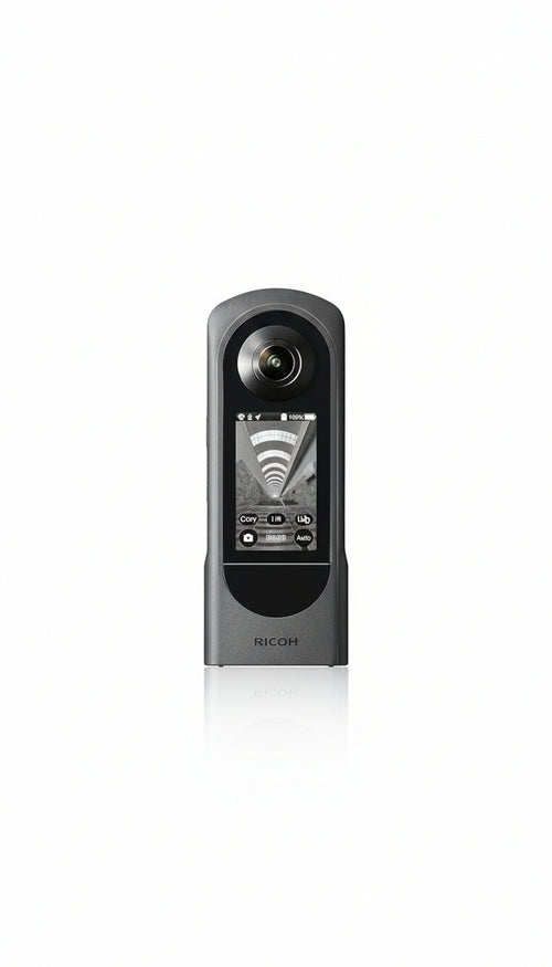 Ricoh 360 Degree Camera Theta X (2023), High Resolution Image of Approx. 60MP, 5.7K 360, Touchscreen, Replaceable Battery, External Memory Card