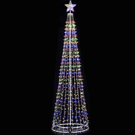 Albero di Natale a cono con led in movimento da esterno