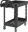 Rubbermaid Commercial Small Lipped Shelf Heavy Utility Cart - Black
