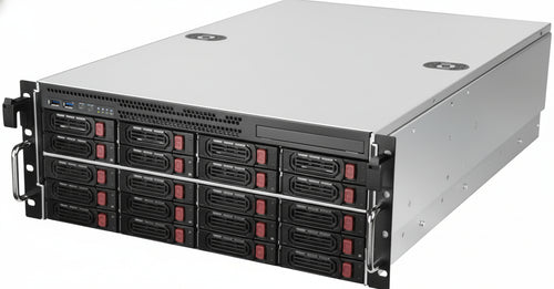 Silverstone Technology RM43-320-RS, 4HE-Rackmount-Speicherservergehuse mit 20 Schchten fr 2,5-Zoll-/3,5-Zoll-Festplatten/SSDs mit Mini-SAS-HD-SFF-8643-12-Gb/s-Schnittstelle,SST-RM43-320-RS, Silber