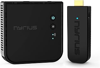 Nyrius Aries PRO Digital Wireless HDMI Transmitter And Receiver System for Laptops, HD 1080p 3D Video (NPCS550)