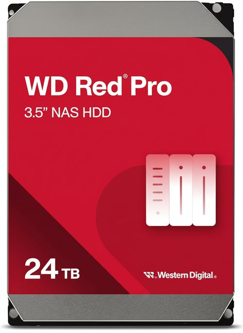 WD Red Pro 24TB NAS 3.5 Internal Hard Drive - 7200 RPM Class, SATA 6Gb/s, CMR, 512MB Cache