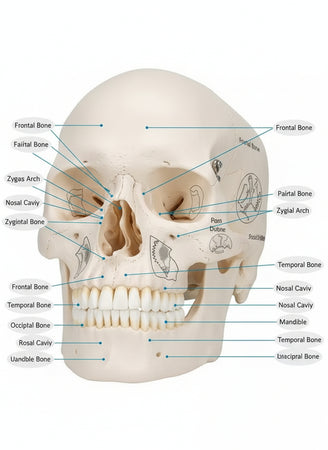 3B Scientific A27 Cranio, Modello di Lusso, per Dimostrazioni, in 10 Parti + software gratuito di anatomia - 3B Smart Anatomy