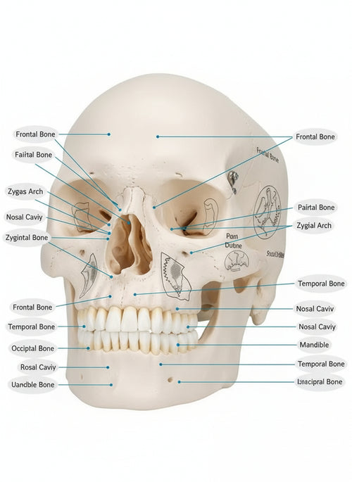 3B Scientific A27 Cranio, Modello di Lusso, per Dimostrazioni, in 10 Parti + software gratuito di anatomia - 3B Smart Anatomy
