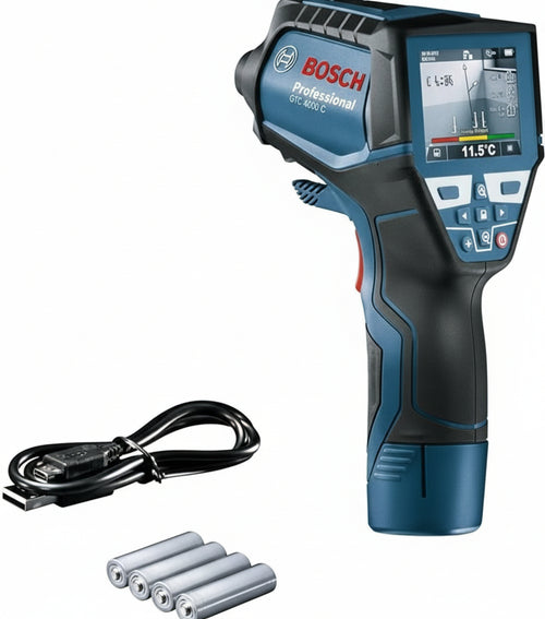 Bosch Professional Termometro a infrarossi GIS 1000 C (con funzione app, intervallo di temperatura: da -40 C a 1000 C, 4x batterie AA, confezione in cartone)