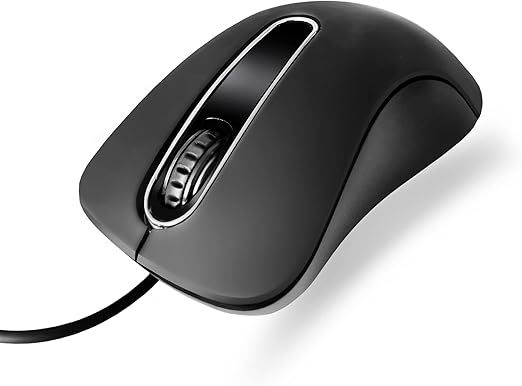 MOUSE ATLANTIS P009-OPTISTAR-USB ottico 3 NR 7 0 7 2,90 20,30 22 con scroll usb, Finitura Rubber Coatted Nero