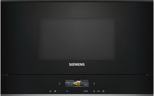 Siemens BE732L1B1 iQ700 Built-in Microwave, Black, cookControl10 - Automatic Programmes, humidClean Plus - Interior Cleaning, Grill Function, Microwave Inverter Technology