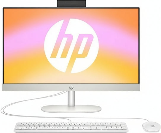 HP All-in-One PC 23.8" FHD Touch Screen, AMD Ryzen 5 7520U, 16GB DDR4 RAM, 512GB SSD, AMD Radeon Graphics, Windows 11 Home, QWERTZ, White