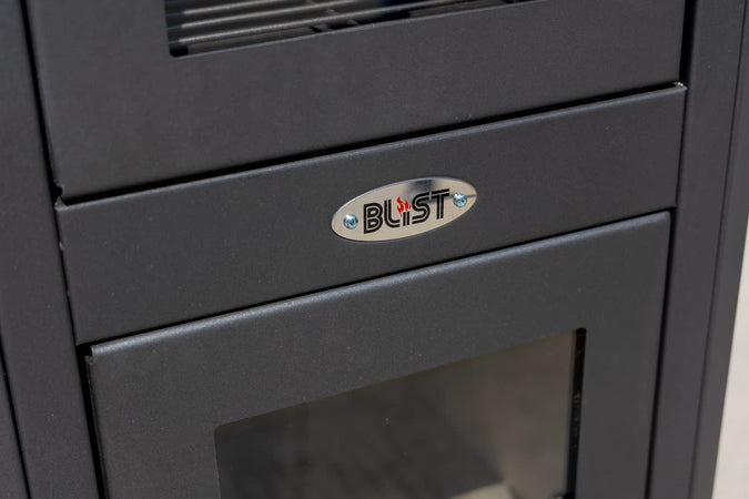 Stufa a legna "Ambassador" 13 kw con forno in acciaio verniciato h 116 cm