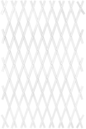 Traliccio estensibile per piante rampicanti in pvc Bianco