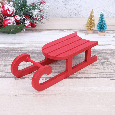 Slitta decorativa natalizia in legno per decorazioni natalizie
