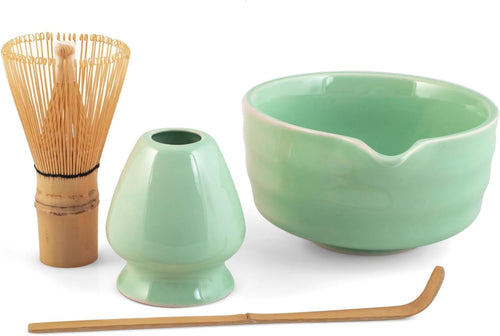 H&H Confezione 4 pezzi matcha tea in porcellana verde