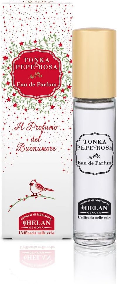 Helan, Tonka & Pepe Rosa, Profumo Donna, Eau de Parfum Intenso e Avvolgente - Fragranza Sensuale con Pepe Rosa e Vaniglia - Profumi Donna con Note di Gelsomino e Mughetto, 10 ml - Made in Italy