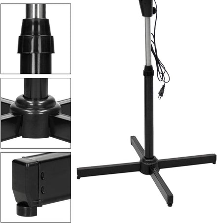 Ventilatore a piantana 3 velocità, pala da Ø 40 cm altezza regolabile h 125 cm