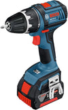 BOSCH - PROFESSIONAL TRAPANO AVVITATORE ABATTERIA GSR18V 18.0V LITIO- 4Ah MANDRINO AUTOSERRANTE 13MM 2 BATTERIE