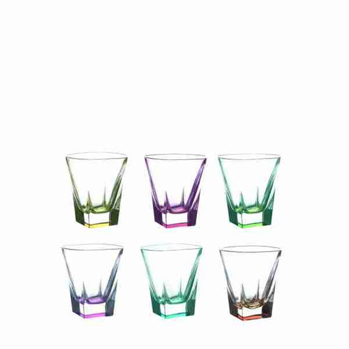 Set 6 bicchieri fusion liquore colorati - RCR