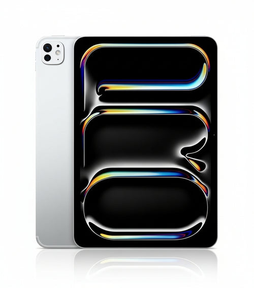 Apple iPad Pro (M4), 28 cm: Ultra Retina XDR Display, 1TB, 12MP Landscape Front Camera/12MP Rear Camera, LiDAR Scanner, Wi-Fi 6E and 5G Cellular with eSIM, Face ID, Nano Texture Glass, Silver