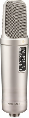 Rode NT2-A Complete Bundle, Microfono a Condensatore, Doppio Diaframma Largo da 1, Risposta Polare Cardioide/Omni/Figura 8, Comprende SM6, Argento