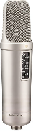 Rode NT2-A Complete Bundle, Microfono a Condensatore, Doppio Diaframma Largo da 1, Risposta Polare Cardioide/Omni/Figura 8, Comprende SM6, Argento
