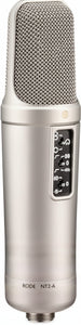 Rode NT2-A Complete Bundle, Microfono a Condensatore, Doppio Diaframma Largo da 1, Risposta Polare Cardioide/Omni/Figura 8, Comprende SM6, Argento
